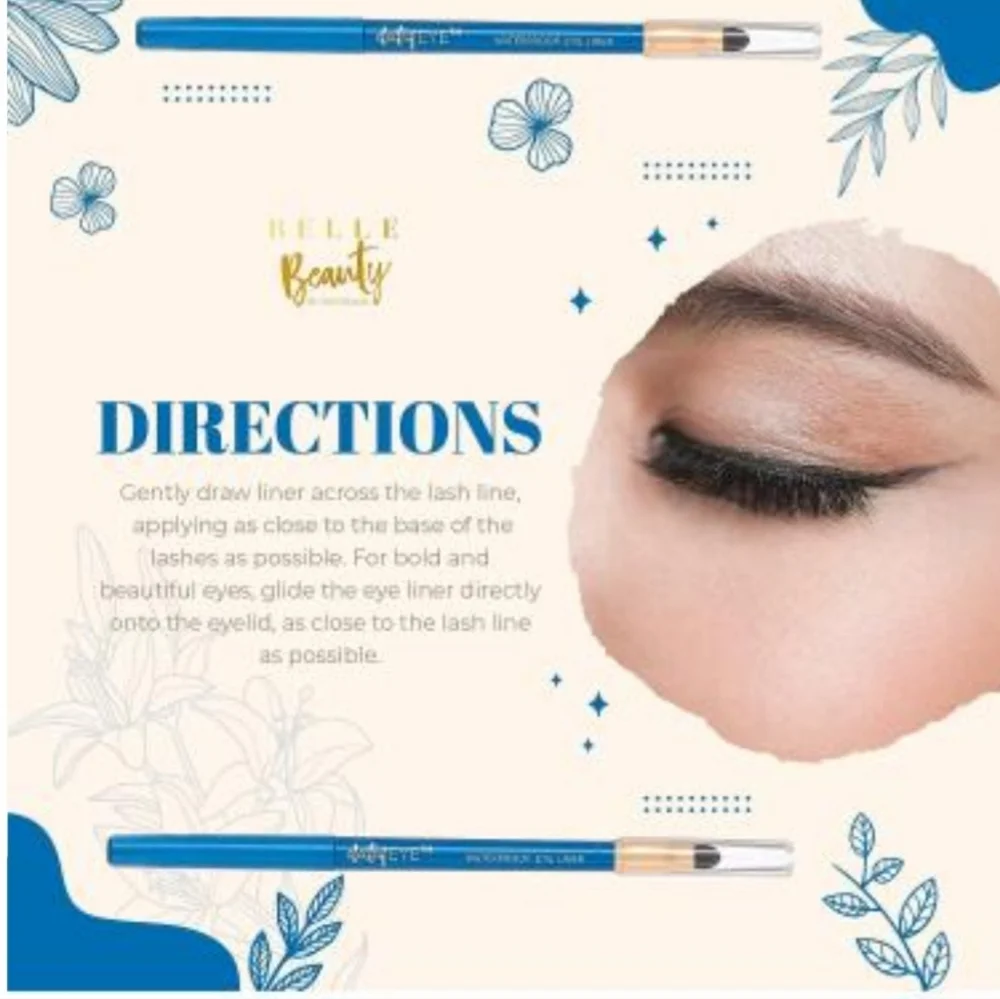 Belle Beauty ElectrifEYE Waterproof Eye Liner In 'Pop Blue'. New & Unused.